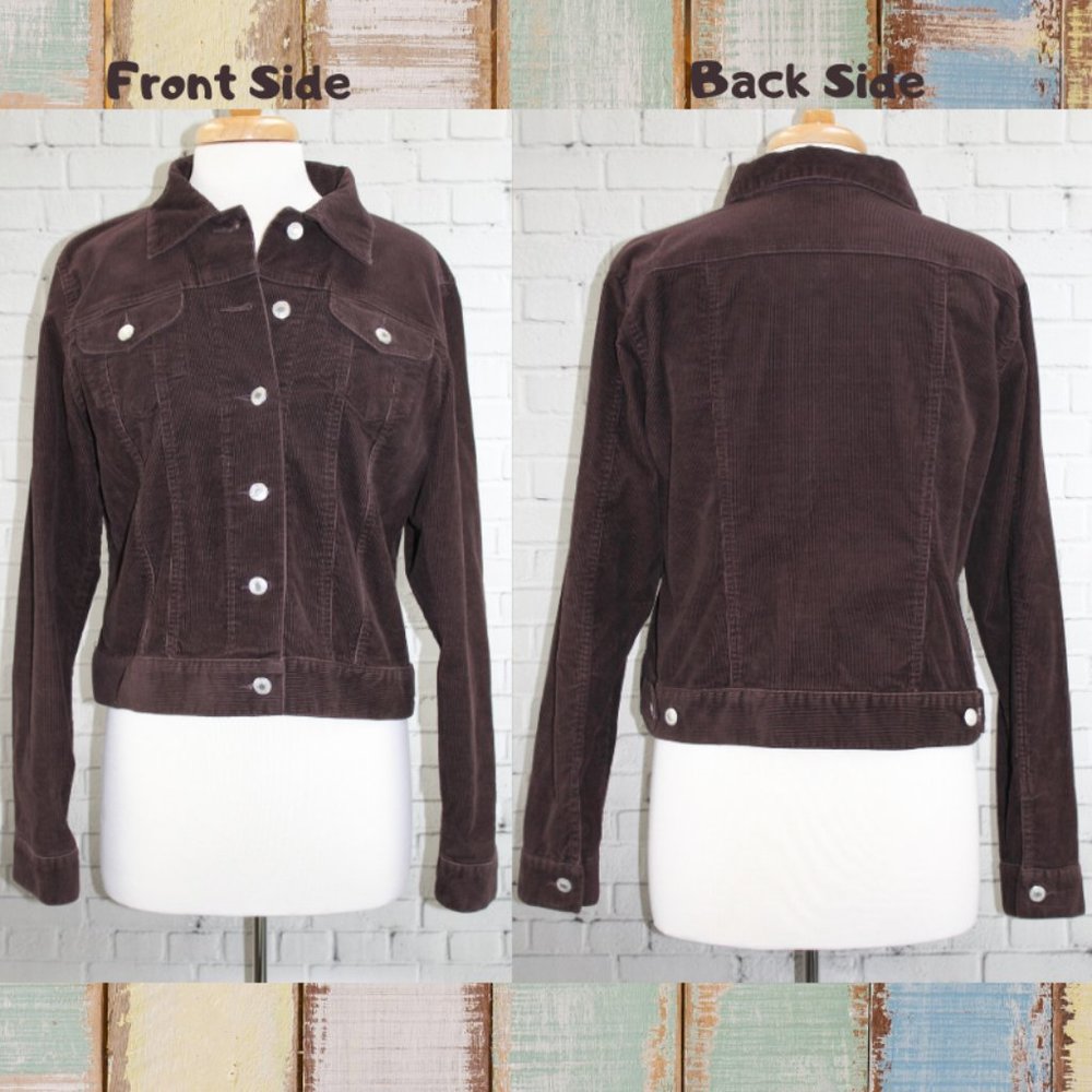 Lands’ End Brown Corduroy Jacket Size Medium
